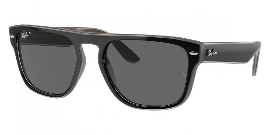 Ray-Ban™ RB4407 673381 57 - Black and Light Gray and Transparent Gray