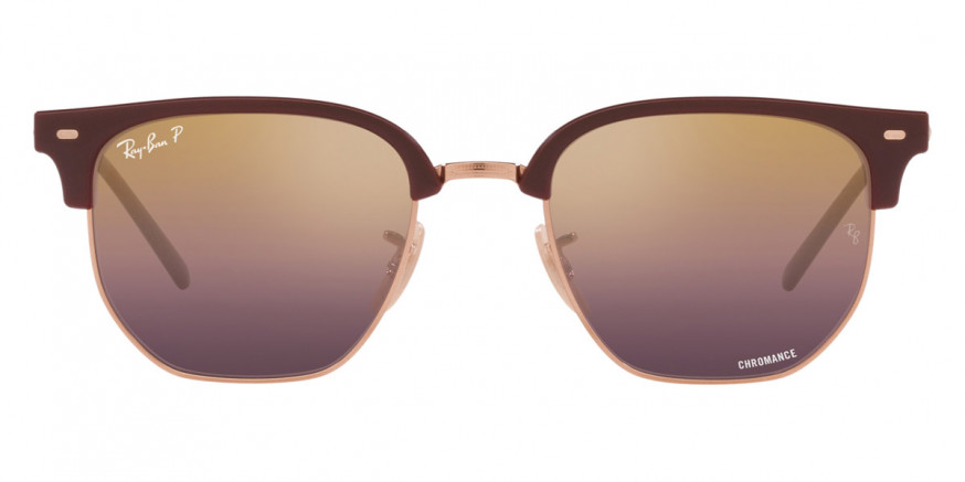 Ray-Ban™ New Clubmaster RB4416 6654G9 51 - Bordeaux on Rose Gold