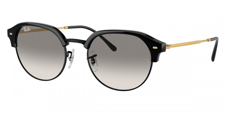 Ray ban black and gold round sunglasses hotsell