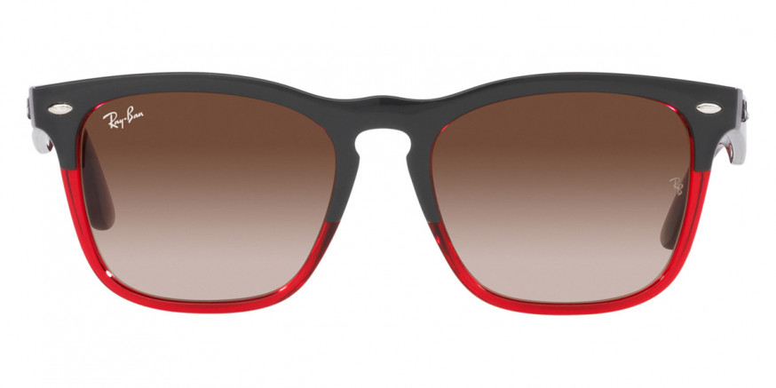 Ray-Ban™ Steve RB4487F 663113 54 - Gray on Transparent Red