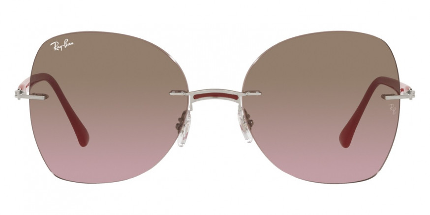 Ray-Ban™ RB8066 003/14 58 - Red On Silver