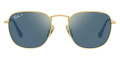 Demigloss Brushed Gold / Polarized Blue Mirrored Gold