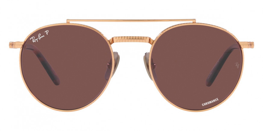 Round titanium store ray ban