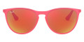 Fuchsia Fluorescent Transparent Rubber / Brown Mirrored Orange