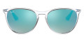 Transparent / Brown Gradient Mirrored Blue