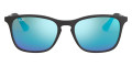 Rubber Black / Light Green Mirrored Blue