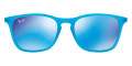 Azure Fluo Trasparent Rubber / Green Mirrored Blue