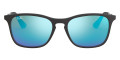 Rubber Black / Blue Flash