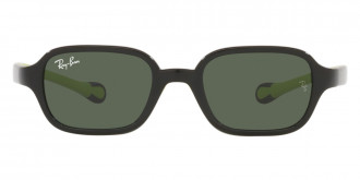 Ray-Ban™ RJ9074S 709471 39 - Black on Rubber Green