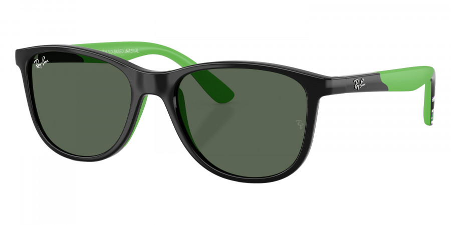Color: Black and Rubber Green (719371) - Ray-Ban RJ9077S71937149