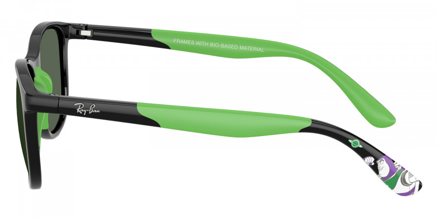 Color: Black and Rubber Green (719371) - Ray-Ban RJ9077S71937149