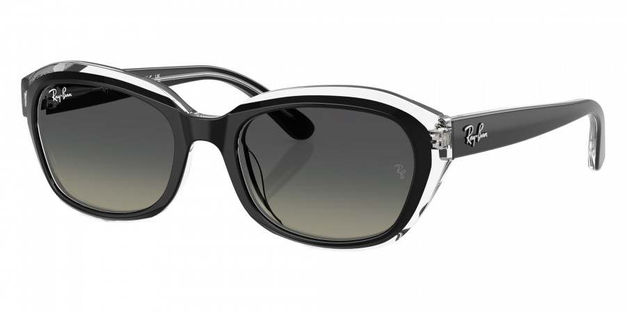 Color: Black on Transparent (715811) - Ray-Ban RJ9081S71581148