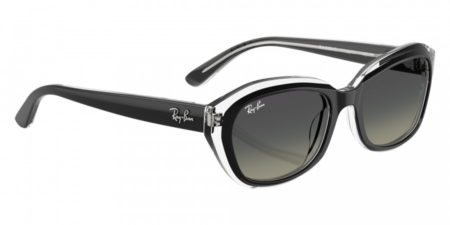 Color: Black on Transparent (715811) - Ray-Ban RJ9081S71581148