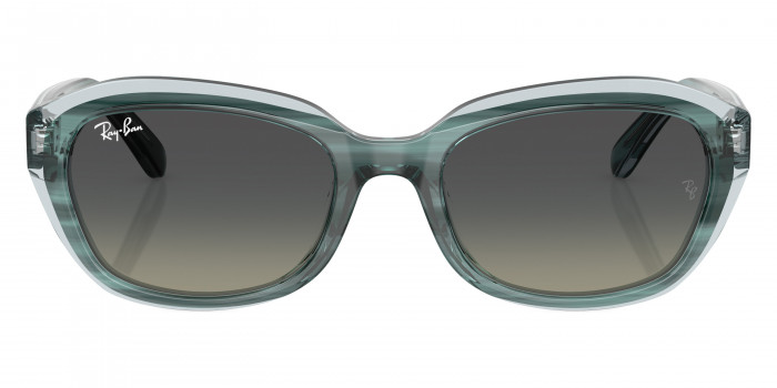 Ray-Ban™ RJ9081S 717511 48 - Striped Green on Transparent Green