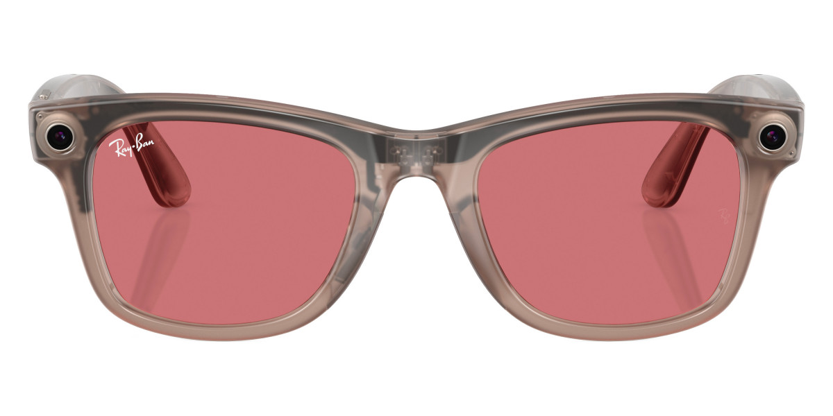 Ray-Ban™ Meta Wayfarer RW4008 6705P5 53 Warm Stone Sunglasses
