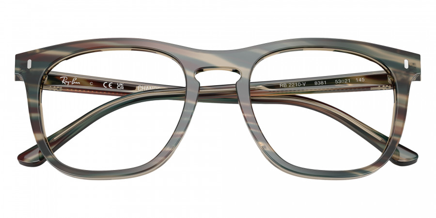 Color: Photo Striped Gray (8381) - Ray-Ban RX2210V838153