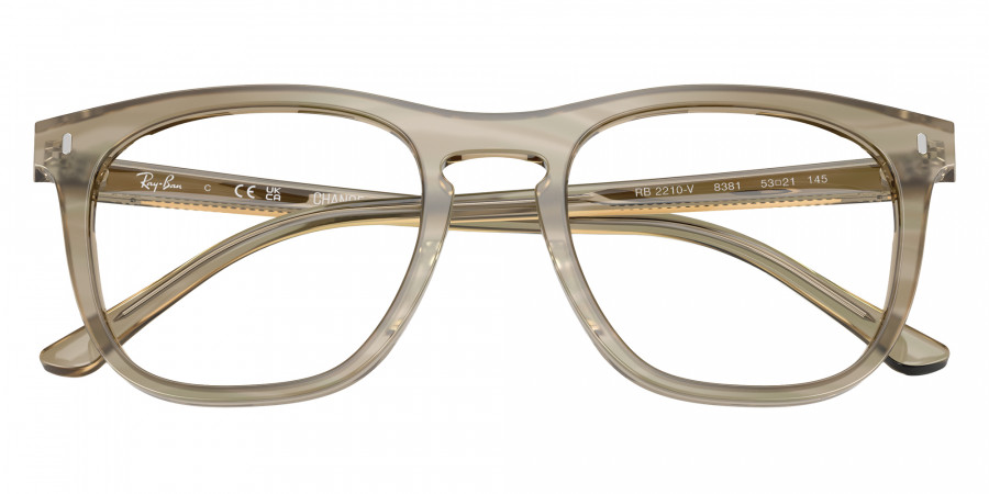 Color: Photo Striped Gray (8381) - Ray-Ban RX2210V838153