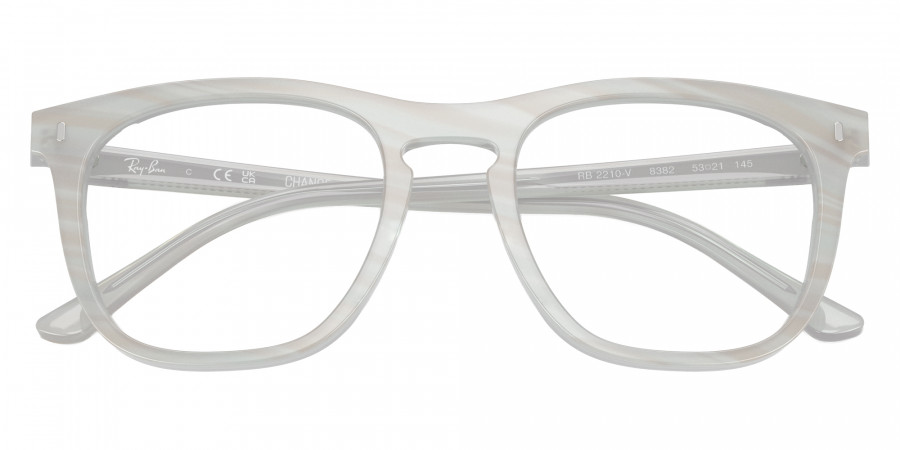 Color: Photo Striped Light Blue (8382) - Ray-Ban RX2210V838253