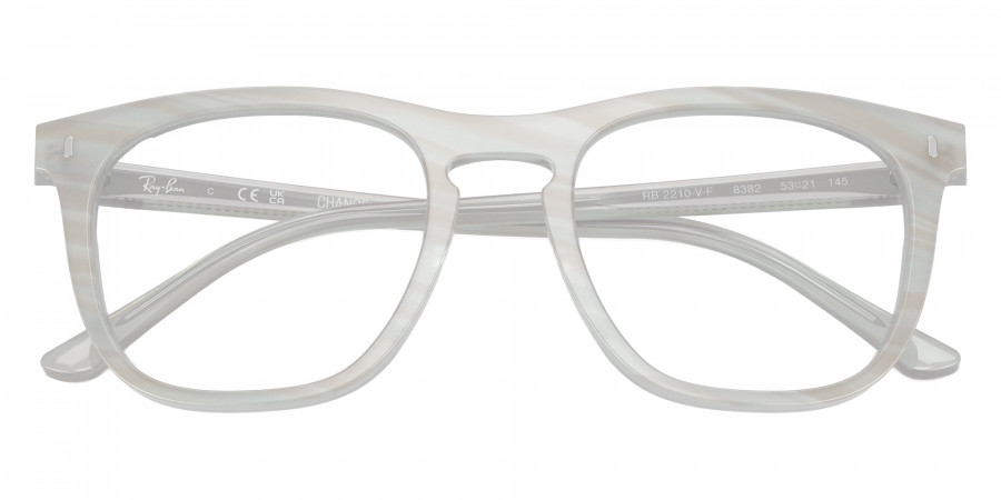 Color: Photo Striped Light Blue (8382) - Ray-Ban RX2210VF838253