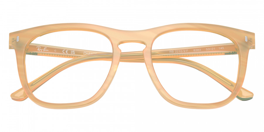 Color: Photo Striped Brown (8383) - Ray-Ban RX2210VF838353