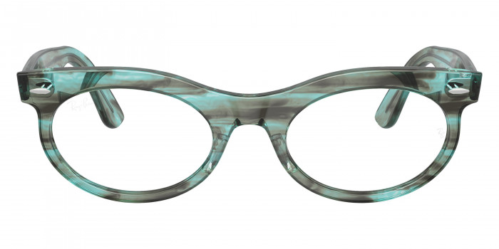 Ray-Ban™ Wayfarer Oval RX2242V 8362 50 - Striped Transparent Green