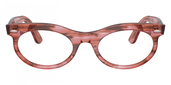 Ray-Ban™ Wayfarer Oval RX2242V 8363 50 - Striped Transparent Pink