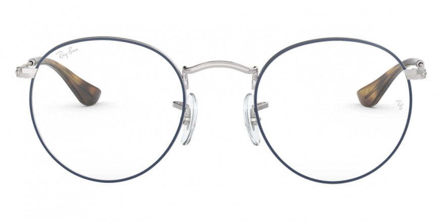 Ray-Ban™ Round Metal RX3447V 2970 47 - Blue On Silver