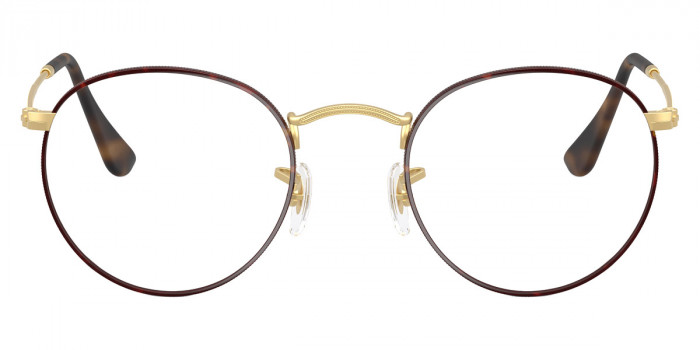 Ray-Ban™ Round Metal RX3447V 3188 50 - Matte Havana on Matte Arista Gold