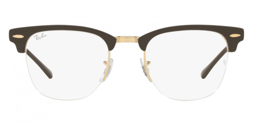 Ray-Ban™ Clubmaster Metal RX3716VM 3116 50 - Brown On Legend Gold