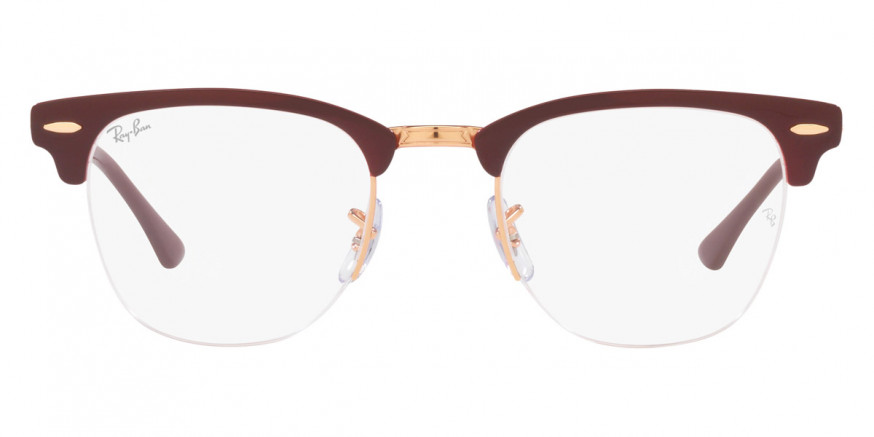 Ray-Ban™ Clubmaster Metal RX3716VM 3147 50 - Bordeaux on Rose Gold