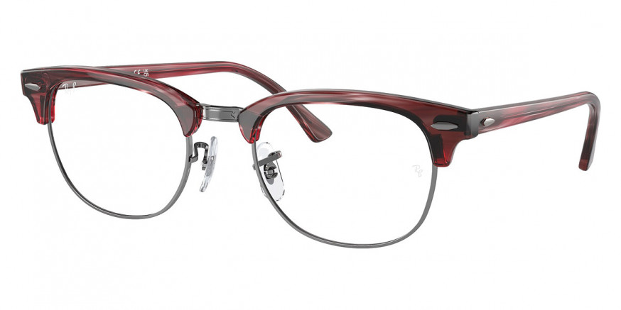 Ray-Ban™ Clubmaster RX5154 8376 53 - Striped Red
