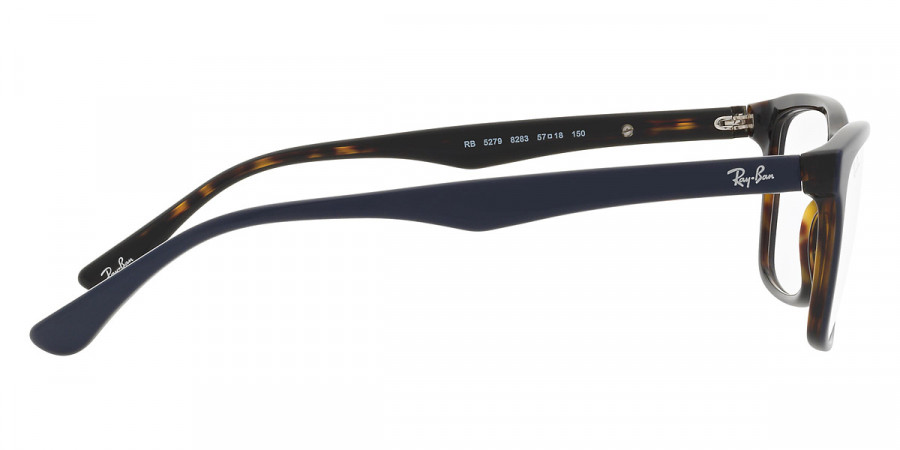 Color: Blue on Havana (8283) - Ray-Ban RX5279828353