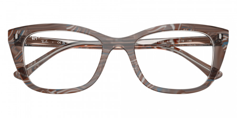 Color: Photo Waves Gray (8291) - Ray-Ban RX5433829152
