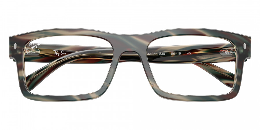Color: Photo Striped Gray (8381) - Ray-Ban RX5435838154