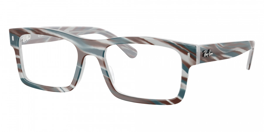Color: Photo Striped Light Blue (8382) - Ray-Ban RX5435F838256