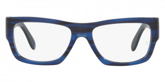 Ray-Ban™ Nomad Wayfarer RX5487F 8053 54 - Striped Blue
