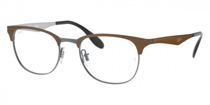 Color: Top Brushed Dark Brown on Gunmetal (2862) - Ray-Ban RX6346286252