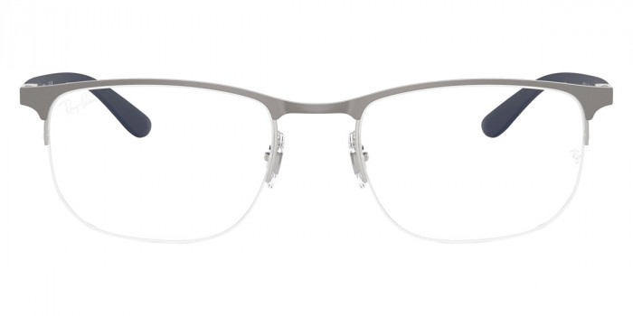 Ray-Ban™ RX6513 2620 53 - Matte Gunmetal on Silver/Matte Dark Blue