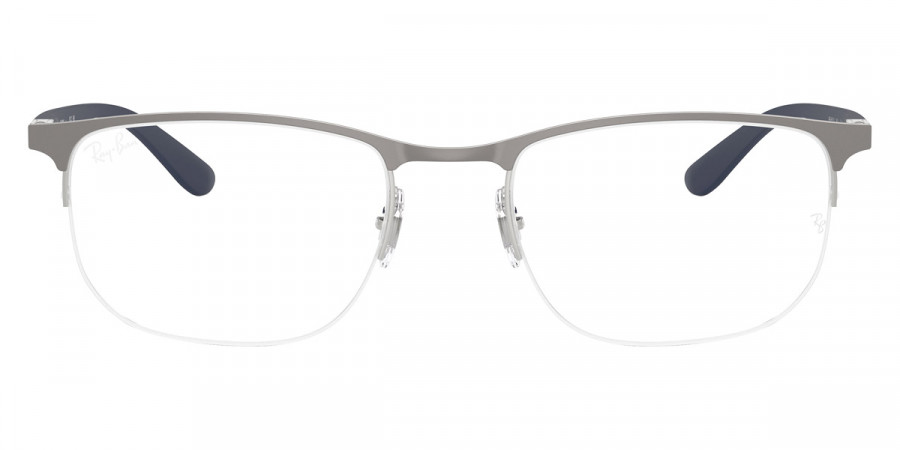 Ray-Ban™ RX6513 2620 53 - Matte Gunmetal on Silver/Matte Dark Blue