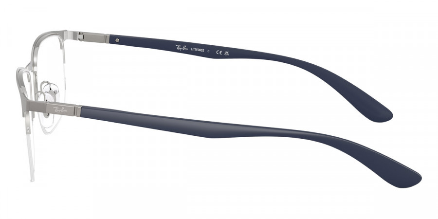 Color: Matte Gunmetal on Silver/Matte Dark Blue (2620) - Ray-Ban RX6513262053