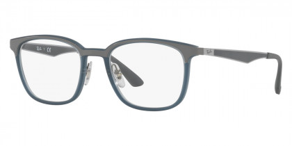 Color: Matte Transparent Gray/Blue (5679) - Ray-Ban RX7117567950