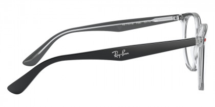 Color: Black On Transparent (F640) - Ray-Ban RX7151MF64050