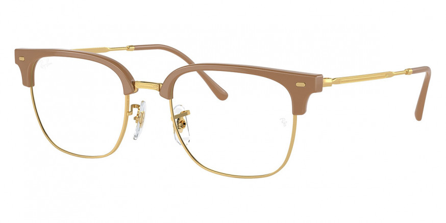 Ray-Ban™ New Clubmaster RX7216 8342 53 - Beige on Gold