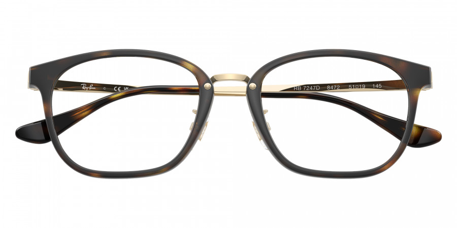 Color: Havana on Pale Gold (8472) - Ray-Ban RX7247D847251