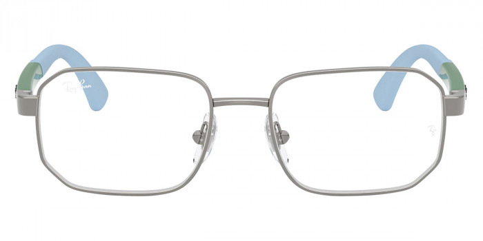 Ray-Ban™ RY1060 4095 46 - Gunmetal/Green on Rubber Light Blue