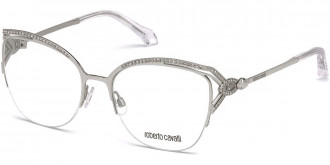 Roberto Cavalli™ RC5054 Forte 016 53 - Shiny Palladium/Crystal Decor/Shiny Transparent
