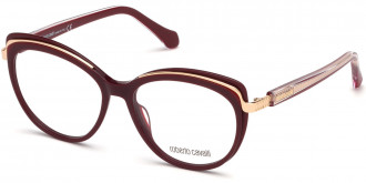 Color: Shiny Burgundy/Shiny Pink Gold/Shiny Transparent Burgundy (069) - Roberto Cavalli RC5077Mulazzo06953