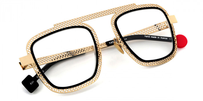 Sabine Be™ Be Boyish Hole 654 52 - Pale Yellow Gold Polished Perforated/Shiny Black