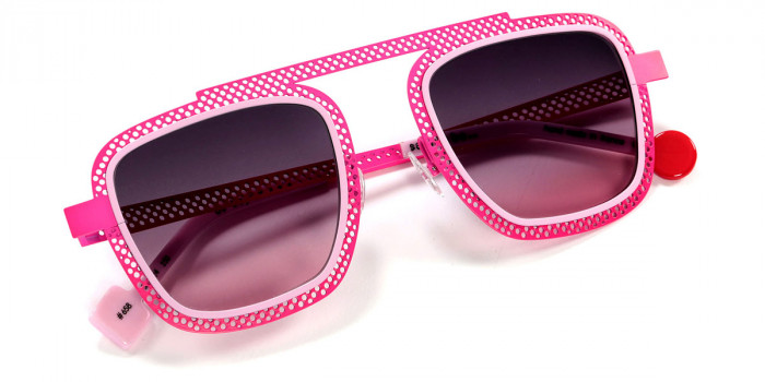 Sabine Be™ Be Boyish Hole Sun 658 52 - Neon Pink Perforated Satin/Pastel Pink Satin