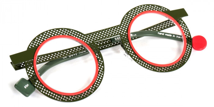 Sabine Be™ Be Gipsy Hole 564 43 - Satin Khaki Perforated/Neon Orange Satin